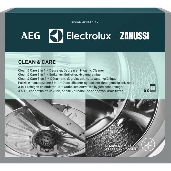 Čistící prostředek Clean & Care 6 ks praček Electrolux AEG Zanussi - 9029799187 AEG / Electrolux / Zanussi