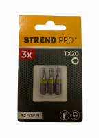 Bit Strend Pro S2 torx TX20, sada 3 kusy